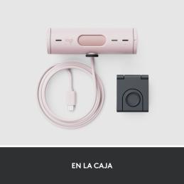 Webcam logitech brio 500 rosa full hd - usb tipo c