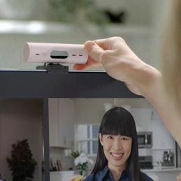 Webcam logitech brio 500 rosa full hd - usb tipo c