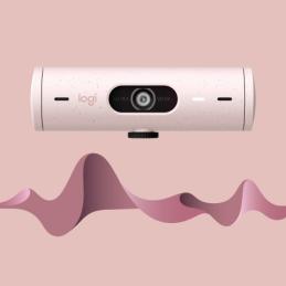 Webcam logitech brio 500 rosa full hd - usb tipo c