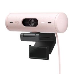 Webcam logitech brio 500 rosa full hd - usb tipo c