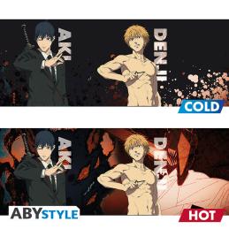 Taza termica abystyle chainsaw man denki y aki 460ml
