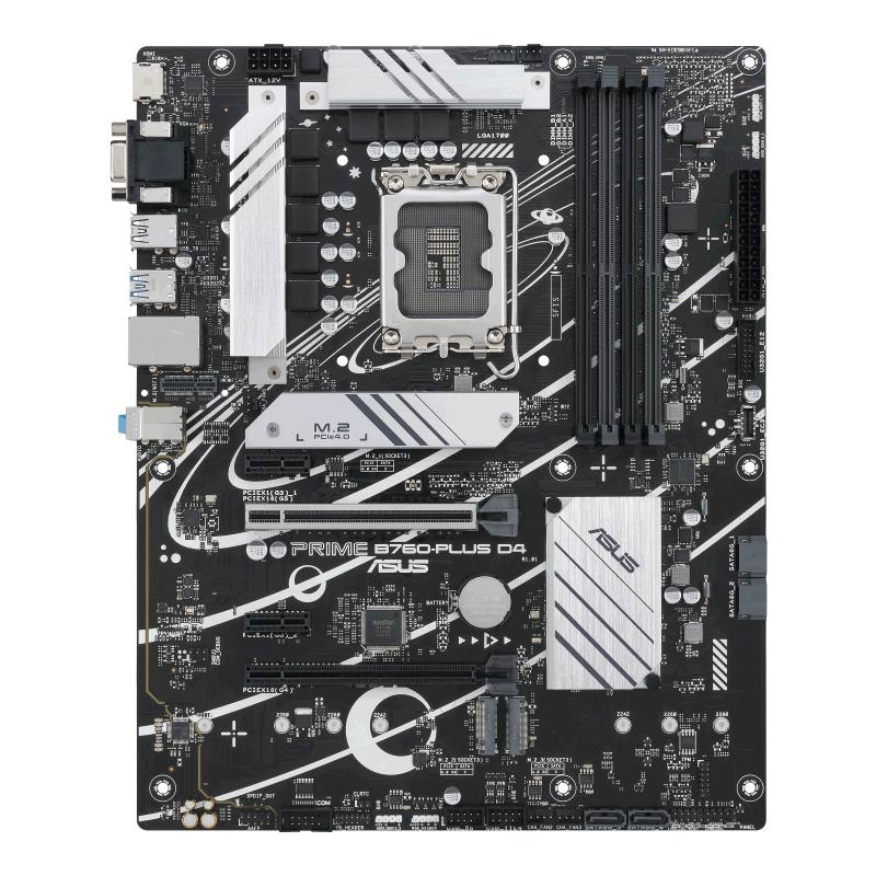 Placa base asus intel prime b760 - plus d4 atx - 4x ddr4 - 4x sata 6gb - s - 3x usb 3.2 - 1x usb tipo c - 2x usb 2.0 90mb1cw0 - 