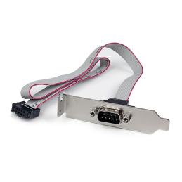 Adaptador startech header cabezal bracket serie serial rs232 a idc placa base perfil bajo 40cm