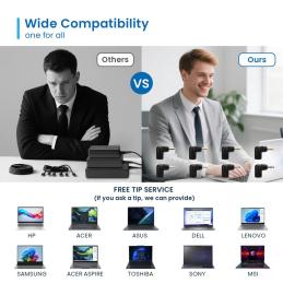 Cargador ewent ew3963 multifuncional 45w