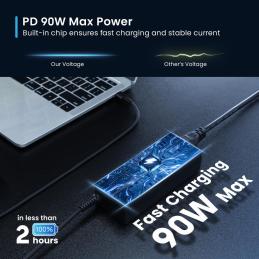 Cargador ewent ew3982 para portatil 90w