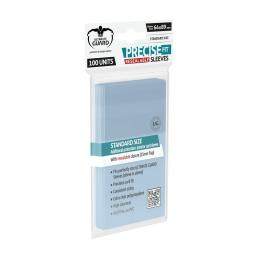 Fundas transparentes de cartas ultimate guard precise - fit cierre reutilizable tamaño estándar 100 unidades