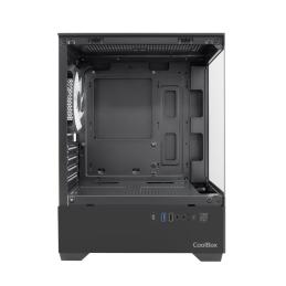 Caja ordenador gaming coolbox gm200 vision lite matx argb cristal templado negra