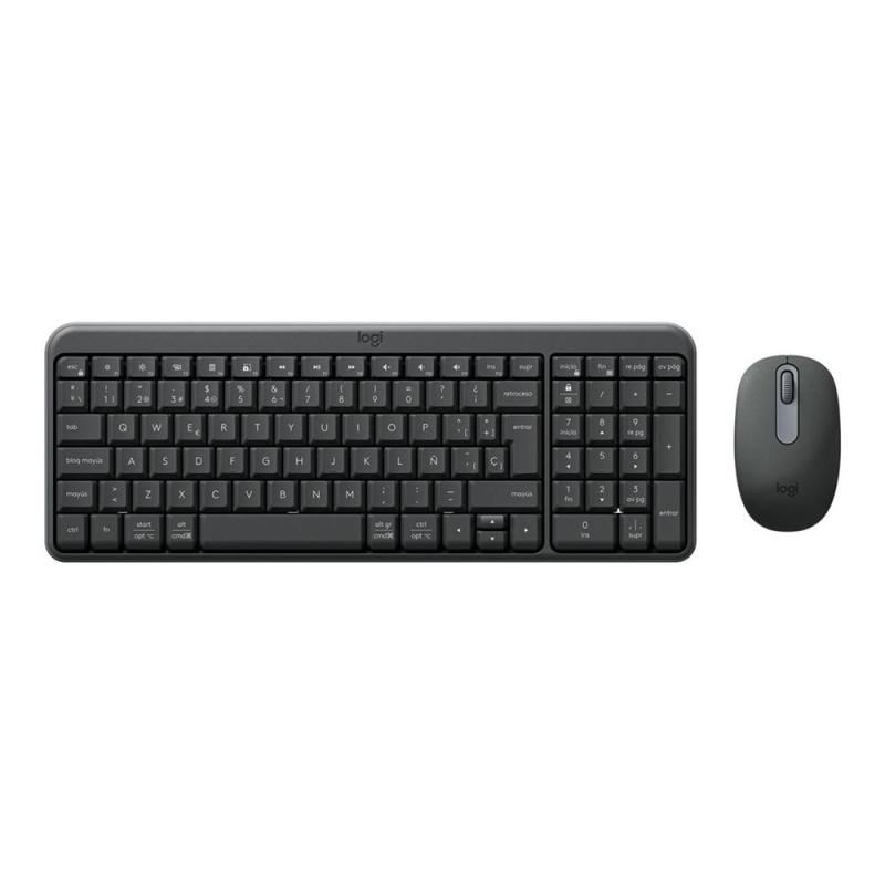 Teclado + mouse logitech mk250 inalambrico negro