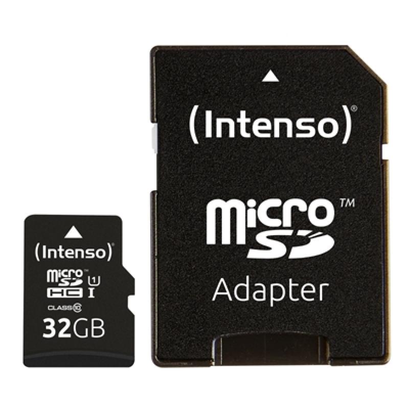 Tarjeta memoria micro sd intenso 32gb uhs - i cl10 + adaptador sd