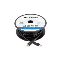 Cable hdmi aoc lanberg v2.1 m - m optico activo 8k 60hz 50m negro