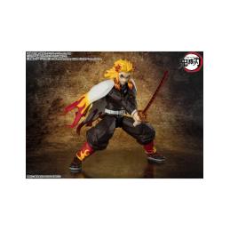 Kyojuro rengoku figura 15 cm demon slayer: kimetsu no yaiba sh figuarts