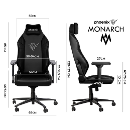 Monarch silla gaming cuero talla r