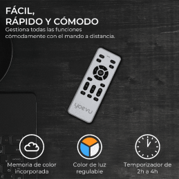 Yoevu - nature white ventilador de techo con luz led motor dc | 3 tónalidades de color|6 velocidades |temporizador |función vera