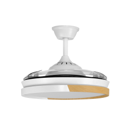 Yoevu - nature white wifi ventilador de techo con luz led motor dc compatible con alexa | 3 tónalidades de color regulable en in