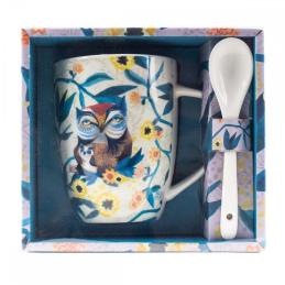 Taza con cuchara enesco buhos