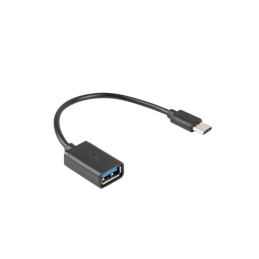 Adaptador usb tipo c a usb tipo a lanberg 15cm - macho - hemra - negro