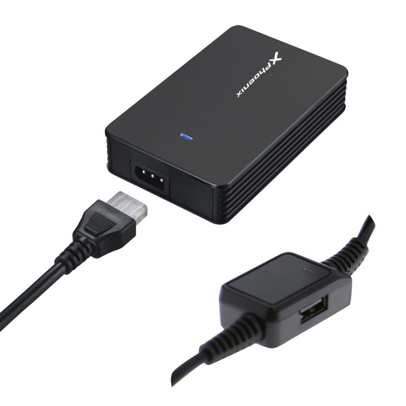Adaptador cargador de corriente universal automatico phoenix 40w (incluye 5 conectores) para portatiles y netbooks con puerto us