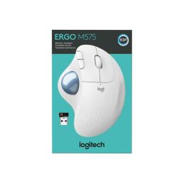 Mouse raton logitech ergo m575 bluetooth & wireless blanco