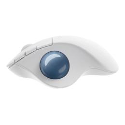 Mouse raton logitech ergo m575 bluetooth & wireless blanco
