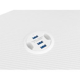 Mesa gaming genesis holm 320 rgb blanca carbono