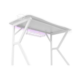 Mesa gaming genesis holm 320 rgb blanca carbono