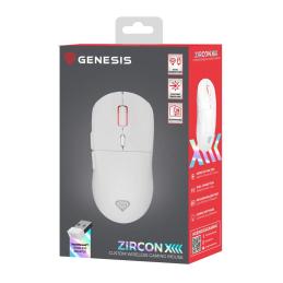 Raton inalambrico gaming genesis zircon xiii blanco