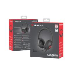 Auriculares gaming genesis radon 800 virtual mini jack usb tipo a negro