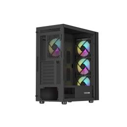 Caja ordenador gaming genesis diaxid 605 argb atx cristal templado negra