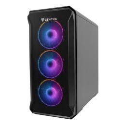 Caja gaming genesis irid 503 argb v2 matx cristal templado negra