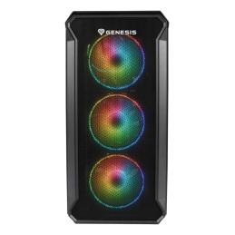 Caja gaming genesis irid 503 argb v2 matx cristal templado negra