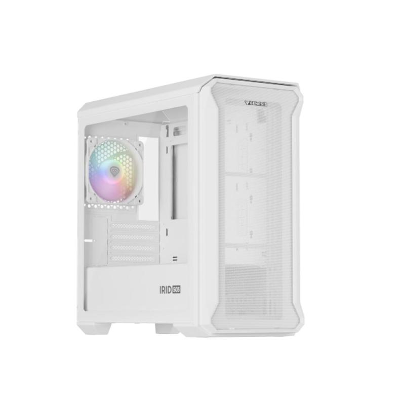 Caja gaming gaming genesis irid 503 argb lite matx cristal templado blanca